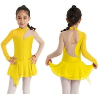 Aislor dječje djevojke s dugih rukava shinestone figura ledena haljina gimnastika Leotard plesna haljina