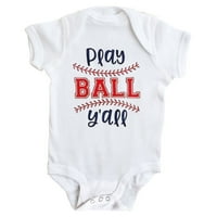 Muška majica za bebe kratki rukav bejzbol crtani print Slatka tiska HA Solidačka trokutna torba prdena
