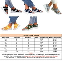 ROTOSW Žene pletenje prozračne sandale klinove sandale Komforne cipele prugaste ispisane