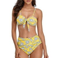 Ženski bikini set bandeau zavoj bikini set push-up brazilski kupaći kostimi za plažu kupaći kostim