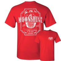 TEE Hunt Moonshine Tennessee Whiskey Majica Amerika Južno piće Novelty majica, crvena, 3x-velika
