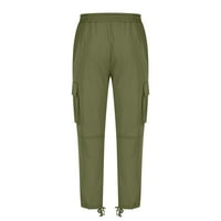 Vedolay pantalone za ženske ženske pamučne ležerne labave ugrađene casual pantalone, zeleno m
