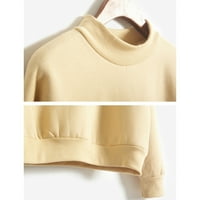 Jednostavna dizajna pulover majice lako se mogu nositi pogodno za rođendanski poklon XL Khaki