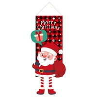 Božićni odmor Sezonski znak Viseći dekor Božićna dekoracija Viseća Santa Clus Baner Flag za prednje