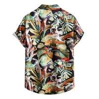 Košulje za muškarce na vrhu ljetne modne ležerne print morska obala plaža Lapl majica majica s majicom