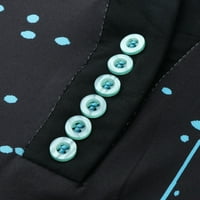 Majice za žene Ženski gradijentni patchwork Ispiši labav V-izrez Dugme 9-točka rukavete majice Womens