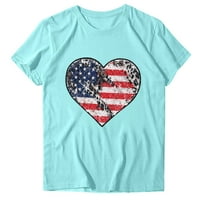 Američki zastava Na vrhu Ženska SAD Zvijezde Stripes Patriotska majica Ljetne casual majice Neovisnost