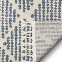 Dobro tkani cenadora svijetlo plava marokanska tepih za rešetke