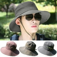 Shenmeida Sunčani šešir za muškarce Wide Birm Fasten String Vjetrootporna kašika HAT HAT UV zaštitni