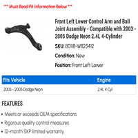 Prednja lijeva manja upravljačka ruka i sklop kuglične zajednice - kompatibilan sa - Dodge Neon 2.4L