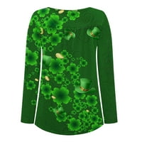 St Patrick Day Outfit Irish Jeftini pokloni za žene Zelene žene Vrhunske vrpce i bluze Saint Patricks