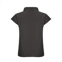 Plus veličine za žene bluze za žene Ženska solidna boja kratki rukav Ležerni rubni pulover Ležerne prilike