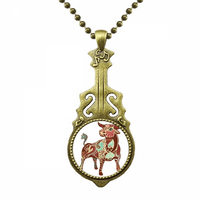 Taurus Constellation Zodijački simbol Ogrlica Antikni gitarski nakit Music Privjesak