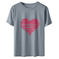 Uštede ženske košulje zaljubljenih zaljubljenih zaljubljenih košulja okrugli vrat Pulover kratkih rukava