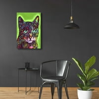 Epska umjetnost 'budna mačka' Deana Russo, akril staklene zidne umjetnosti, 24 x36