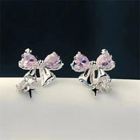 Singlli ružičasti kristal posude naušnice svjetlo luksuzno modni temperament Izvrsne minđuše za žene