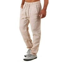 Rovga muške hlače Čvrste povremene pamučne pantalone od pamuka ravno opušteno fit hlače