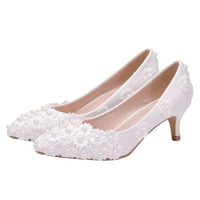 Rosarivae Pair Romantične vjenčane cipele šiljasti cipele za cipele za osjetljive vjenčanice cipele