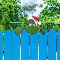 Božićna dekoracija ograde, Santa Claus & Reendeer PeecEr, smiješno dvorište Garden Xmas Dekoracija za
