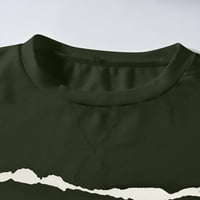 Ženske vrhove bluza casual dugih rukava tiskane žene T-majice Crew vrat ljeti zeleno s