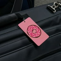Slatka čokoladna valentinov krofna ružičasta srca kofer za prtljagu sa drvenim prtljagom