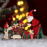 Rush Božićni ukrasi Drveni oslikani Santa Claus Ornament kućni desktop ploča Ornament S1928