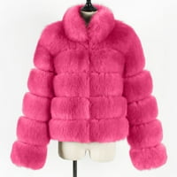 Dezsed Women Winter Cat Jacket Luxury Fau Fleece Cleariance Weens Dame Toplo Fuzzy kaput jakna Zimska