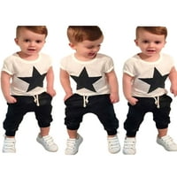 Peyakidsaa Kids Baby Boy odjeća Toddler Boy Dvodijelni set odijelo Star Tiskanje T-majice + duge hlače