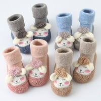 Rovga Toddler Cipele za djecu za djecu s kućnim papučama slatka topla papuče za obložene zimske zatvorene