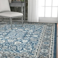 Well Woven Darya Blue Modern Sarouk Područje tepih Ažurirani tradicionalni perzijski tepih