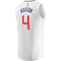 Muška fanatika brendirana Brandon Boston White La Clippers Break Break igrača Jersey - Udruženje Edition