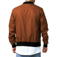 Modni brendovi muškarci Majice Dugi rukav Cleance Casual Solid Coat mock mock izrez opuštena fit jakna
