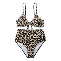 Efsteb Womens Bikini Clearence Dvije kupalište Bikini kupaći kostimi Bikini set Beachwear Leopard Print