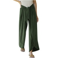 Oalirro duge hlače za žene visoke trake vojske zelene casual pantalone za žene labave fit xl