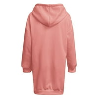Ležerne dukseve u nastavku, pulover s dugim rukavima TOP haljina ružičasta 2xl