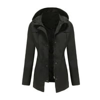 DTIDTPE jakne za žene kaputi za žene, žene vodootporna lagana kišna jakna Aktivni vanjski kapuljač kapuljača
