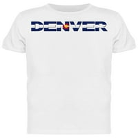 Denver zastava u državnoj majici muškarci -image by shutterstock, muški medij
