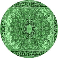 AHGLY COMPANY TODOR OKRUGLI MEDALLION Smaragd zelene tradicionalne prostirke, 4 '
