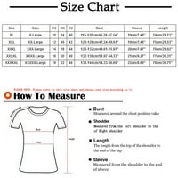 Chueoow ženske vrhove V-izrezom casual tiskarskih košulja kratki rukav labav plus veličina TUNIC bluza
