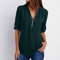 Ženske košulje s dugim rukavima Grafički print V izrez Bluze vrhovi Trendy Ležerni osnovni modni pulover
