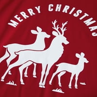 Inevnen Božićna porodica Pajamas postavio je Xmas Obiteljske kućne odjeće jelene za ispis hlače za majice