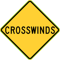 Prometni i skladišni znakovi - Crosswinds, New York State Aluminijumski znak Ulično vreme Odobreno Znak