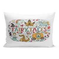 Bajke Princess Dragon Castle Mouse Unicorn Rainbow Čarobni jastučni jastučni poklopac jastuk