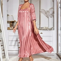 GUZOM spavaćice za žene komfor dobro labavo pidžama haljina kimono haljina set - ružičasta veličina