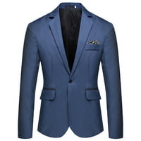 Dyfzdhu Blazer za muškarce Casual Jesen Winter Revel ovratnik Slim Fit Business Suit Jacket Formalni