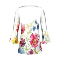 Ponude Žene TUNIC T-majice Grafikon Henley Tops ponude Comfy Slim Casual Soft Swint bluza za ljuljanje