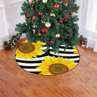 Suncokret Stripe Xmas Božićna stabla suknja za štand za odmor za zabavu Zatvoreni na otvorenom