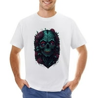 Cool zombijski lubanje Ilustracija TEE muške Halloween Horror majica