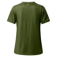 Tobchonp moda ljetne majice Nova dolaska odjeća za žene Vintage Patchwork pulover majice vojska zelenila