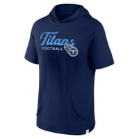 Muška fanatika brendirana mornarica Tennessee Titans Ufanzivna strategija kratkih rukava pulover hoodie
